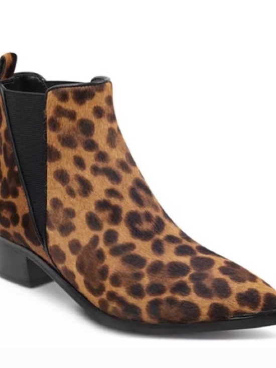 Marc Fisher Shoes - Marc Fisher Leopard Print Chelsea Bootie in Brown and Black
